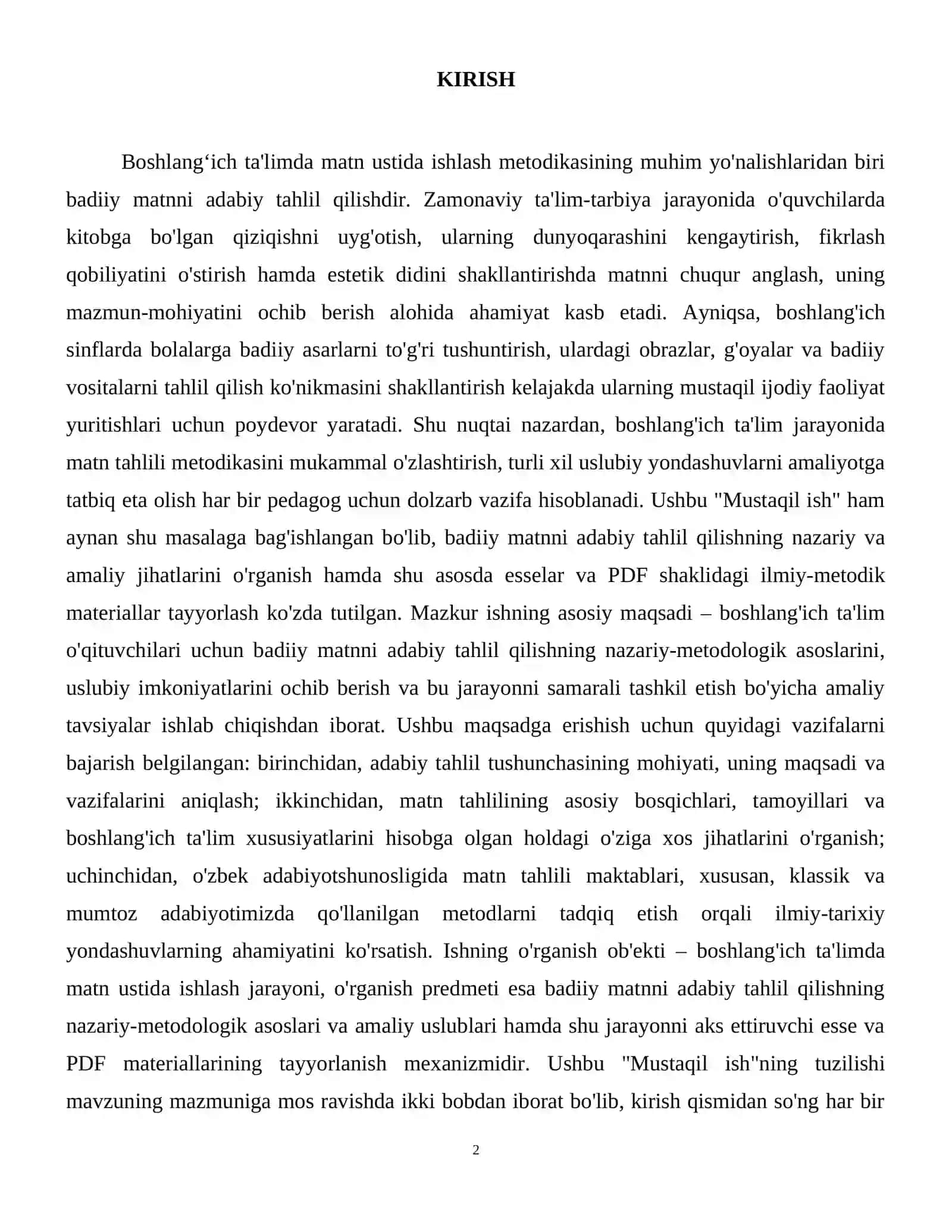 Badiiy matnni adabiy tahlil qilish mavzusida esse va PDF tayyorlash 3