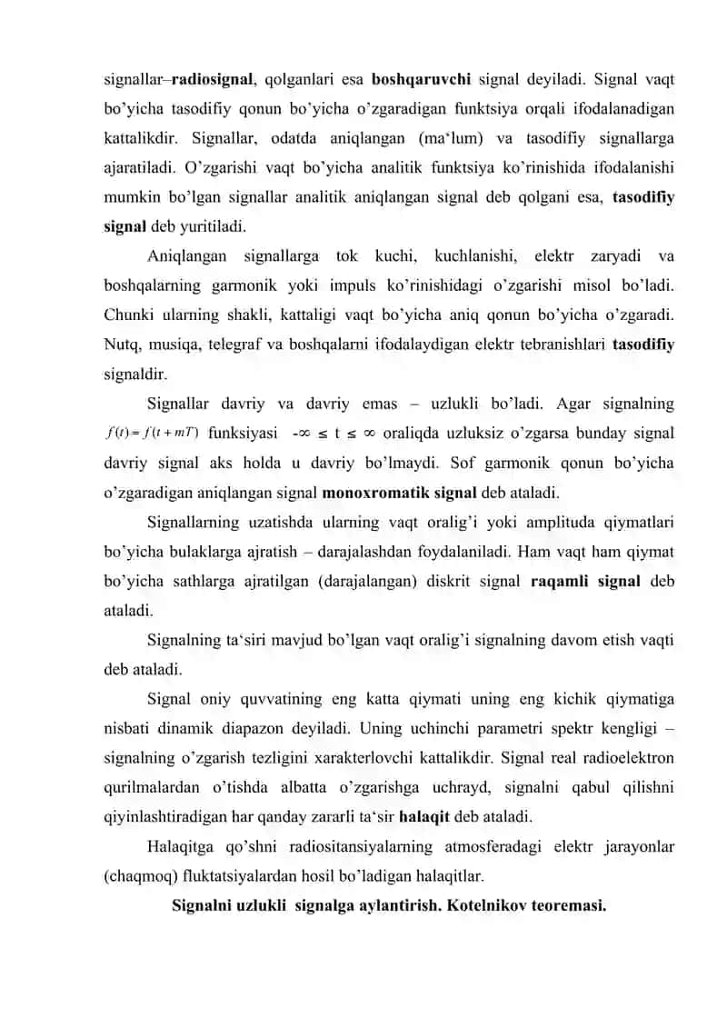 Signallar turlari 3