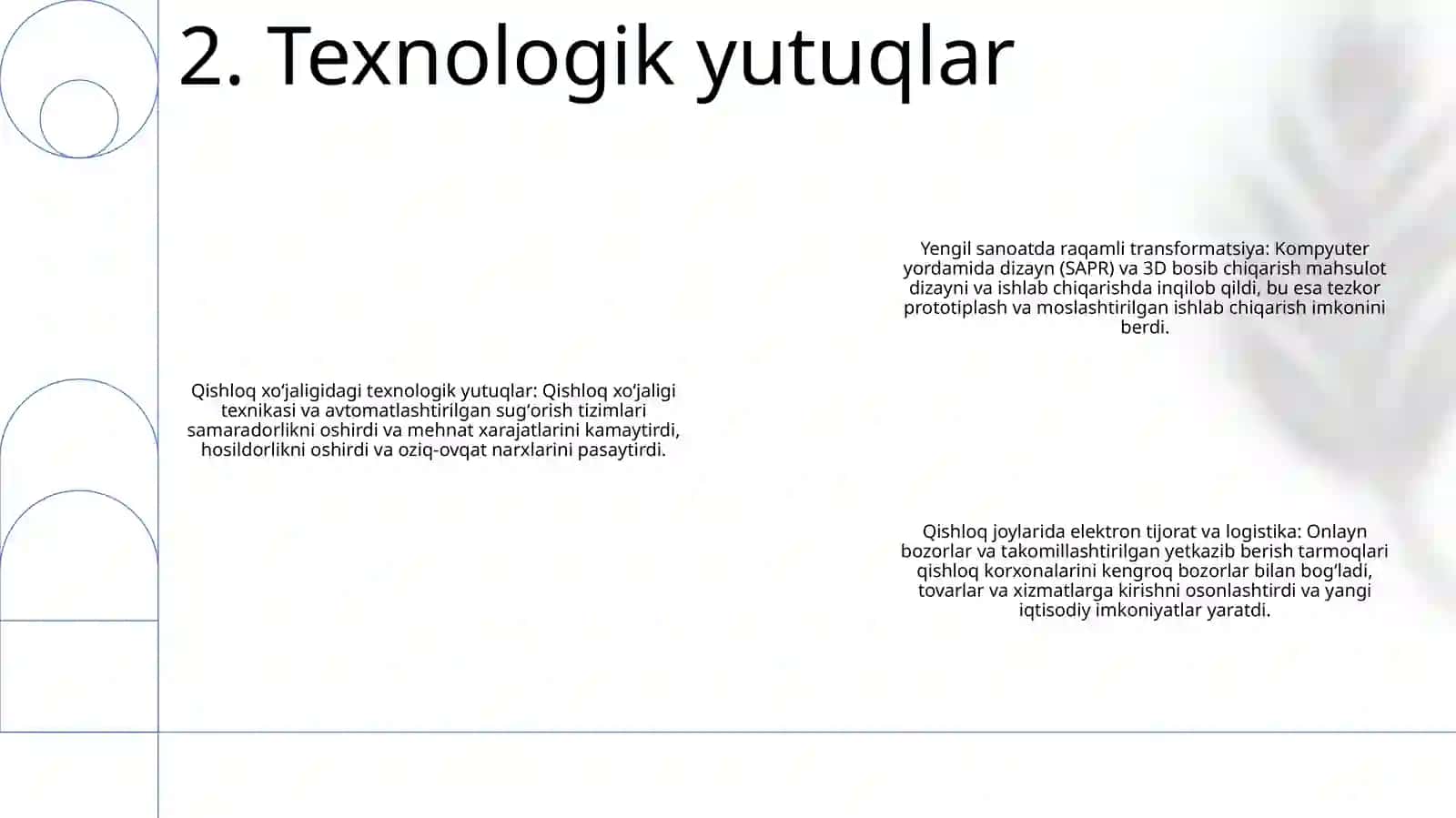 Qishloq Sohasi Va Yengil Sano'Atdagi O'Zgarisglar 3