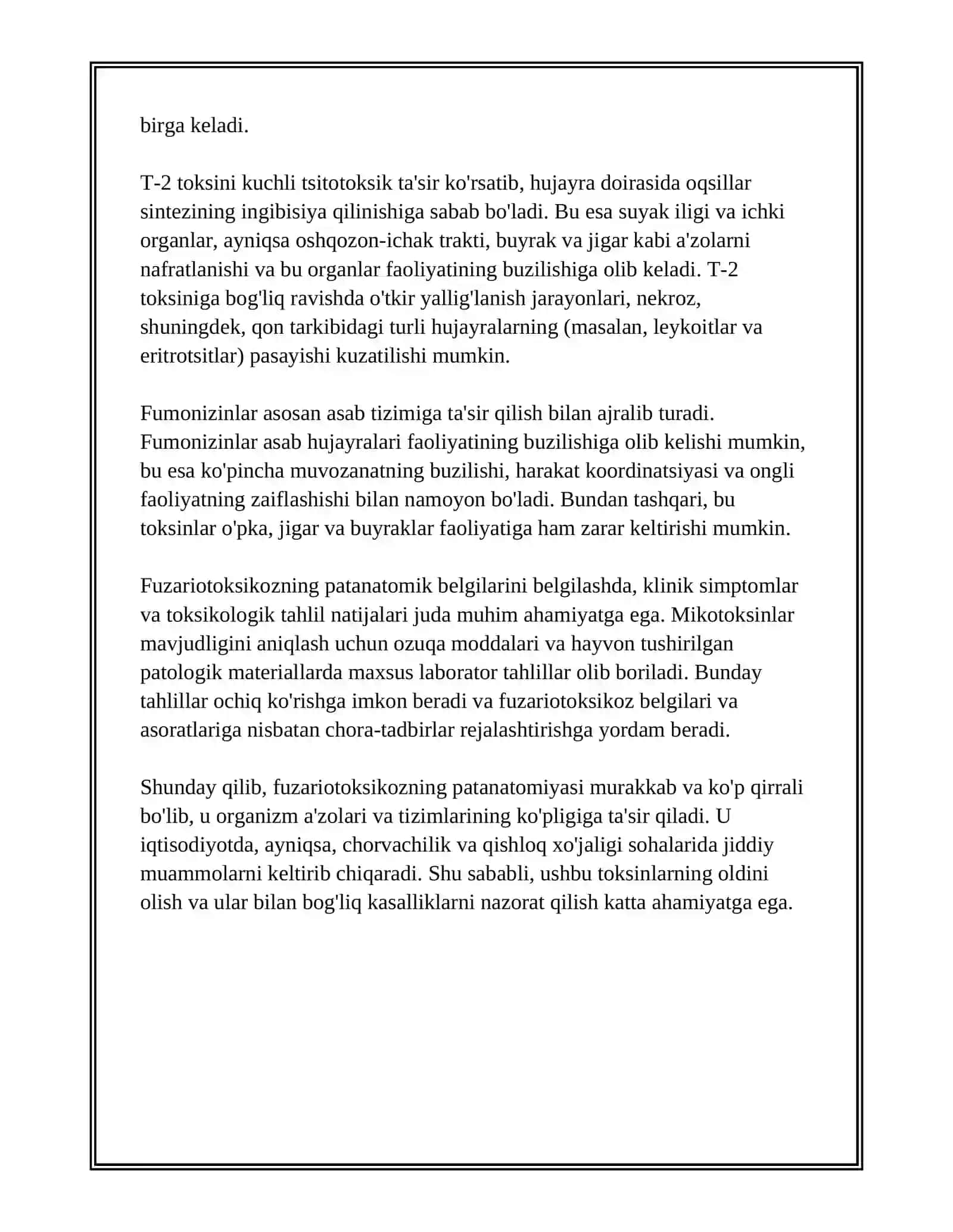 FUZARIOTOKSIKOZNING PATANATOMIYASI 3
