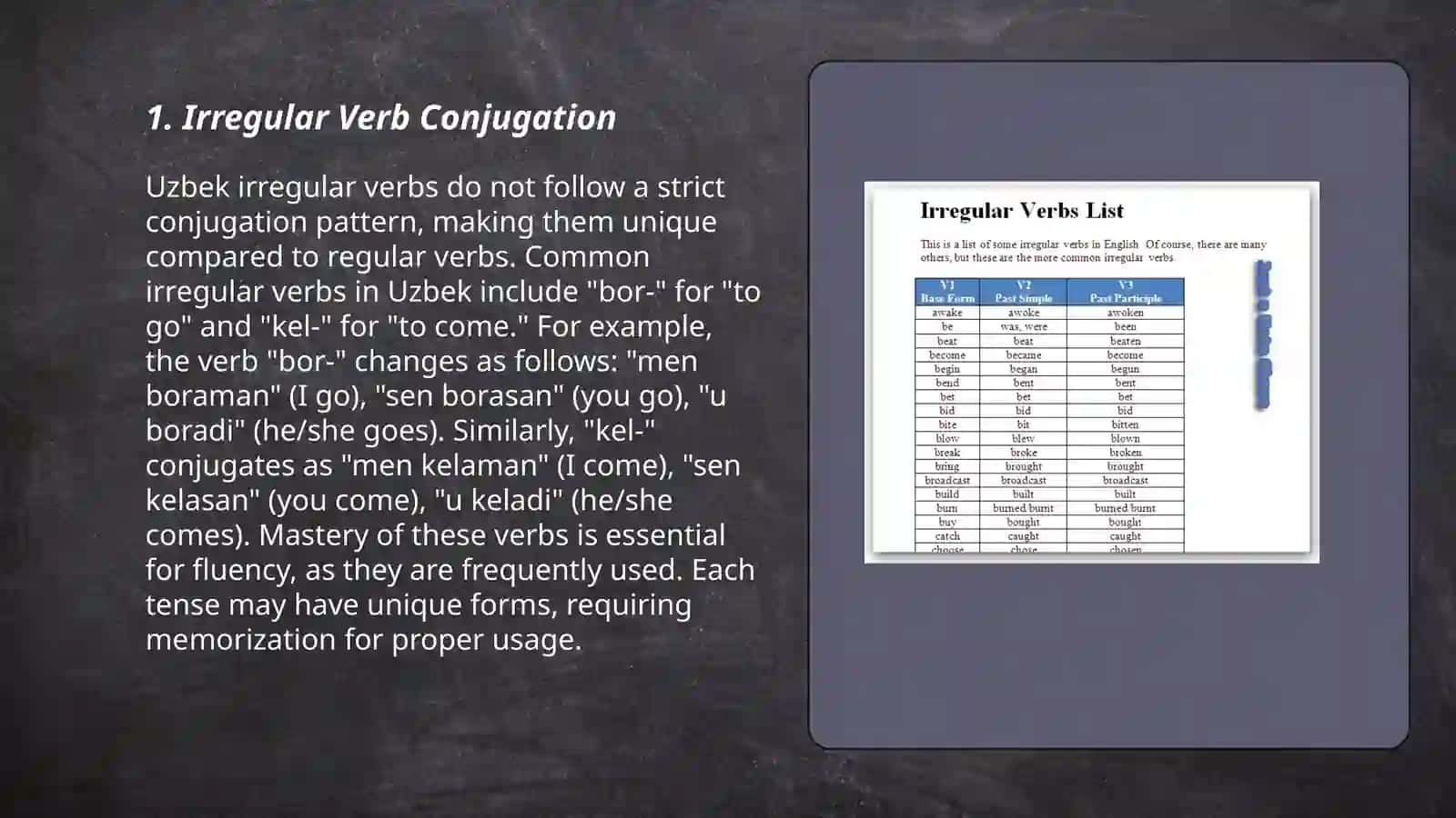 Irregular Verb Conjugation 3