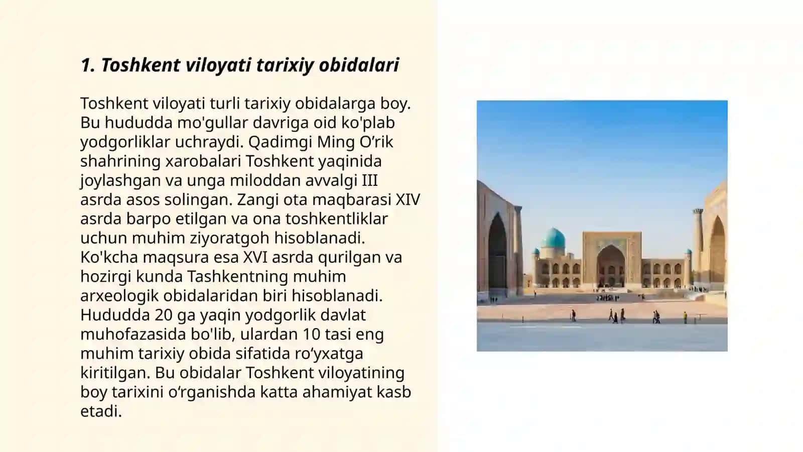 Toshkent viloyati tarixiy obidalari 3