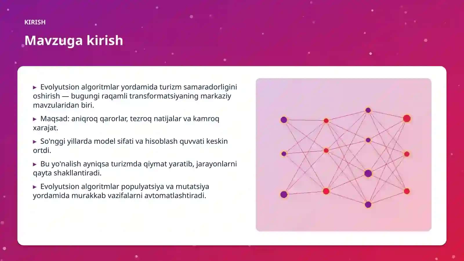 Evolyutsion algoritmlar yordamida turizm samaradorligini oshirish 3