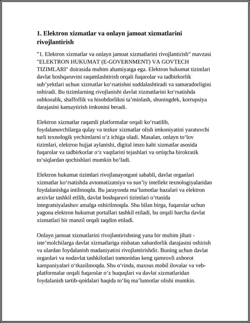 Elektron Hukumat (E-Government) va Govtech Tizimlari 3