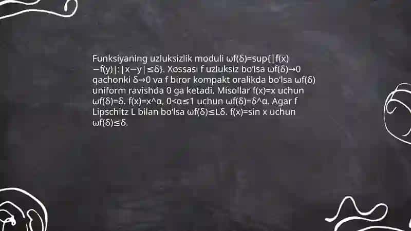 Funksiyaning uzluksizlik moduli 3