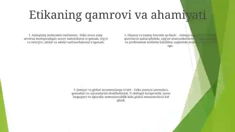 Etikaning Mohiyati Va Ahamiyatini O'Rganish 3