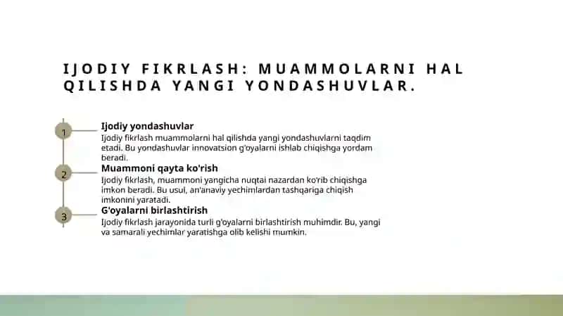 Ijodiy fikrlashning ahamiyati 3