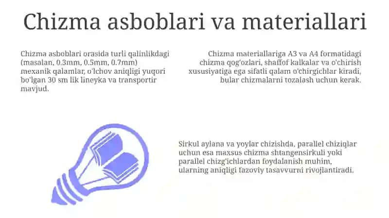 Sodda geometrik yasash ishlari bilan tanishtirish 3
