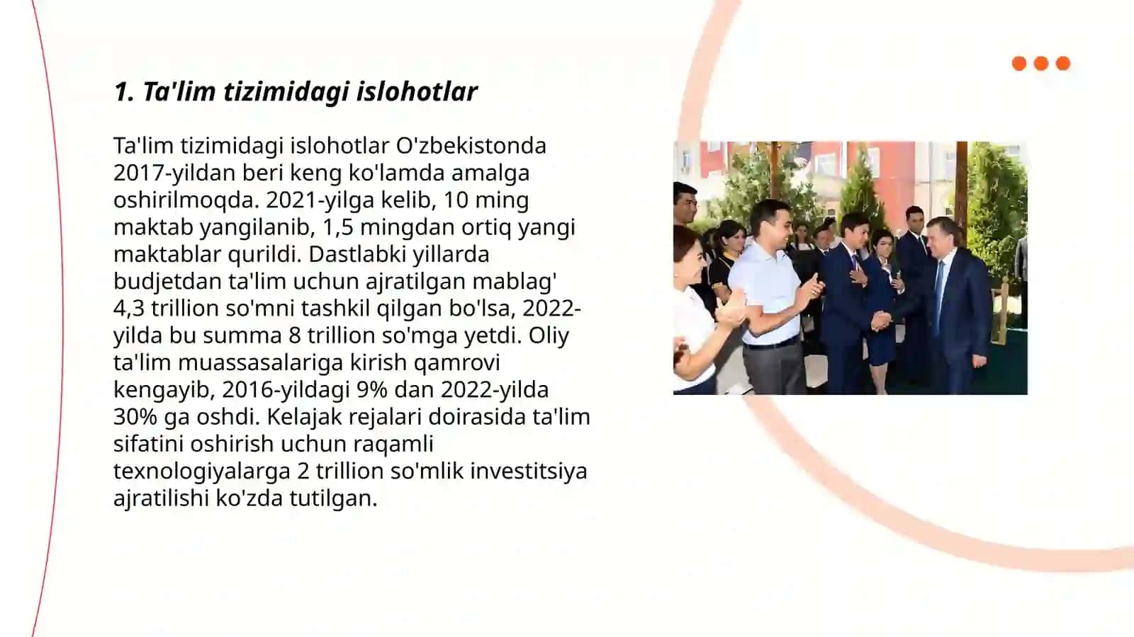 Ta'lim tizimidagi islohotlar 3