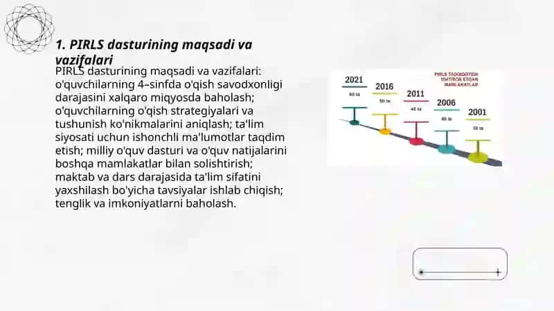 PIRLS xalqaro baholash dasturi mazmuni va mohiyati 3