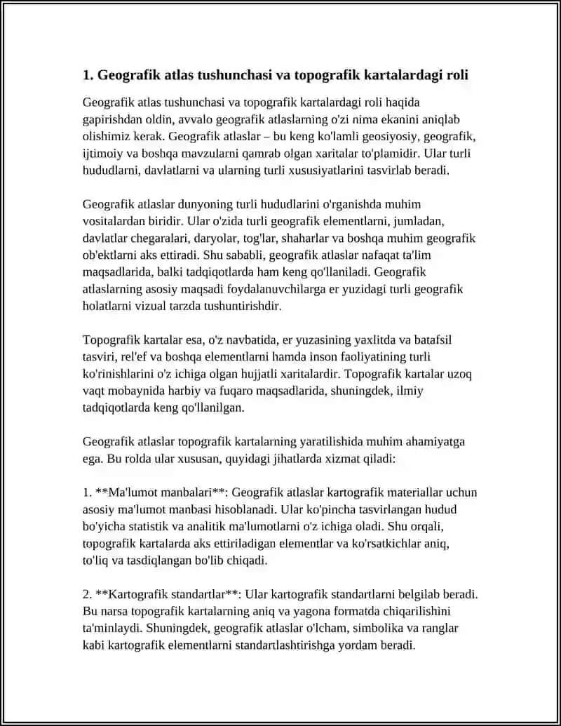Geografik atlaslar va ularning ahmiyat 3