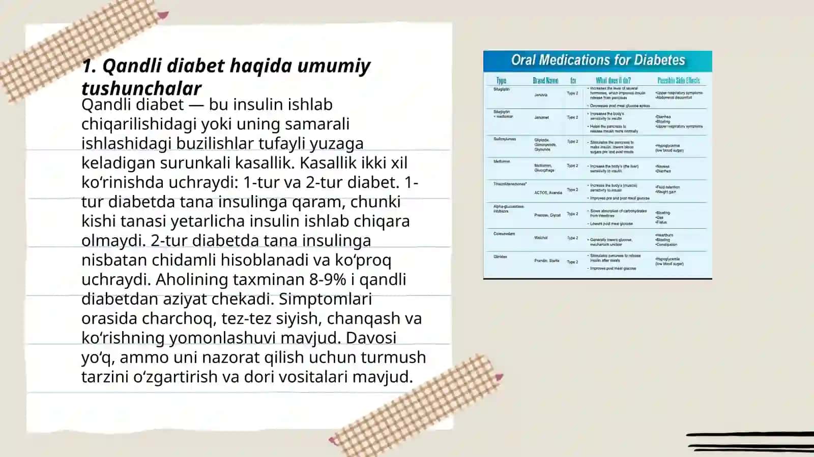 Qandli diabet bilan kasallangan bolalar bilan olib boriladigon pedagogik faoliyat 3