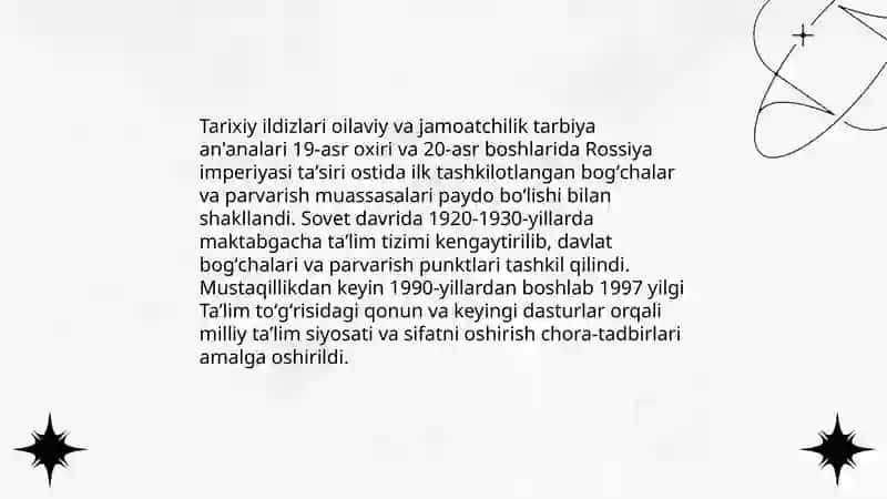 Maktabgacha taʼlimning vujudga kelishi va rivojlanishi jarayoni 3