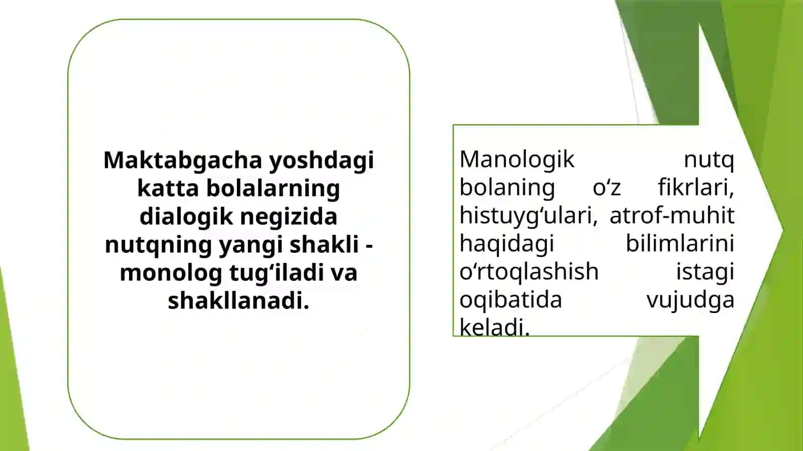 Bolalarning ijtimoiy va shaxs sifatida shakllanishida dialogik nutqning ahamiyati. Maktabgacha yoshdagi bolalarni monologik nutqqa o‘rgatish metodikasi 3