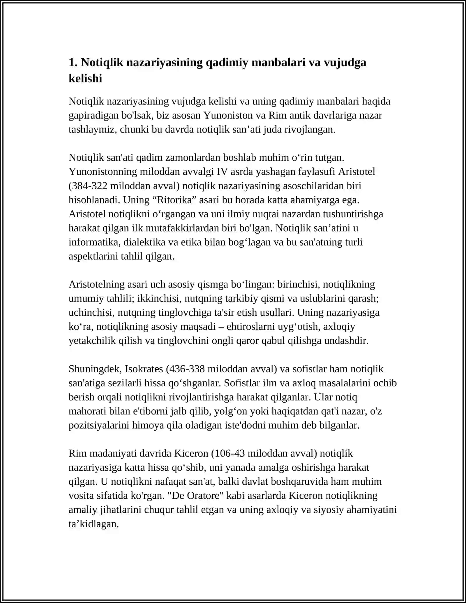 NOTIQLIK NAZARIYASINING VUJUDGA KELISHI 3