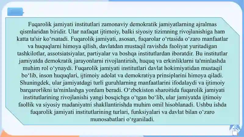 Fuqarolik jamiyati institutlari 3