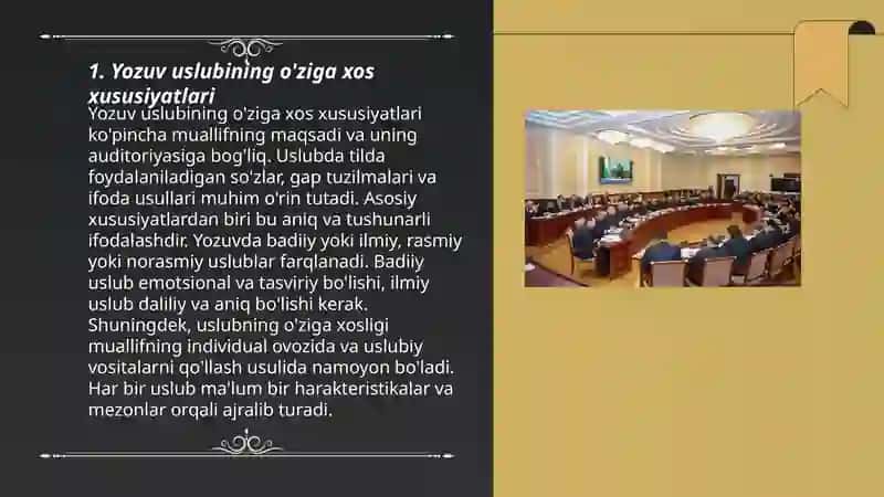 Yozuv uslubining o'ziga xos xususiyatlari 3