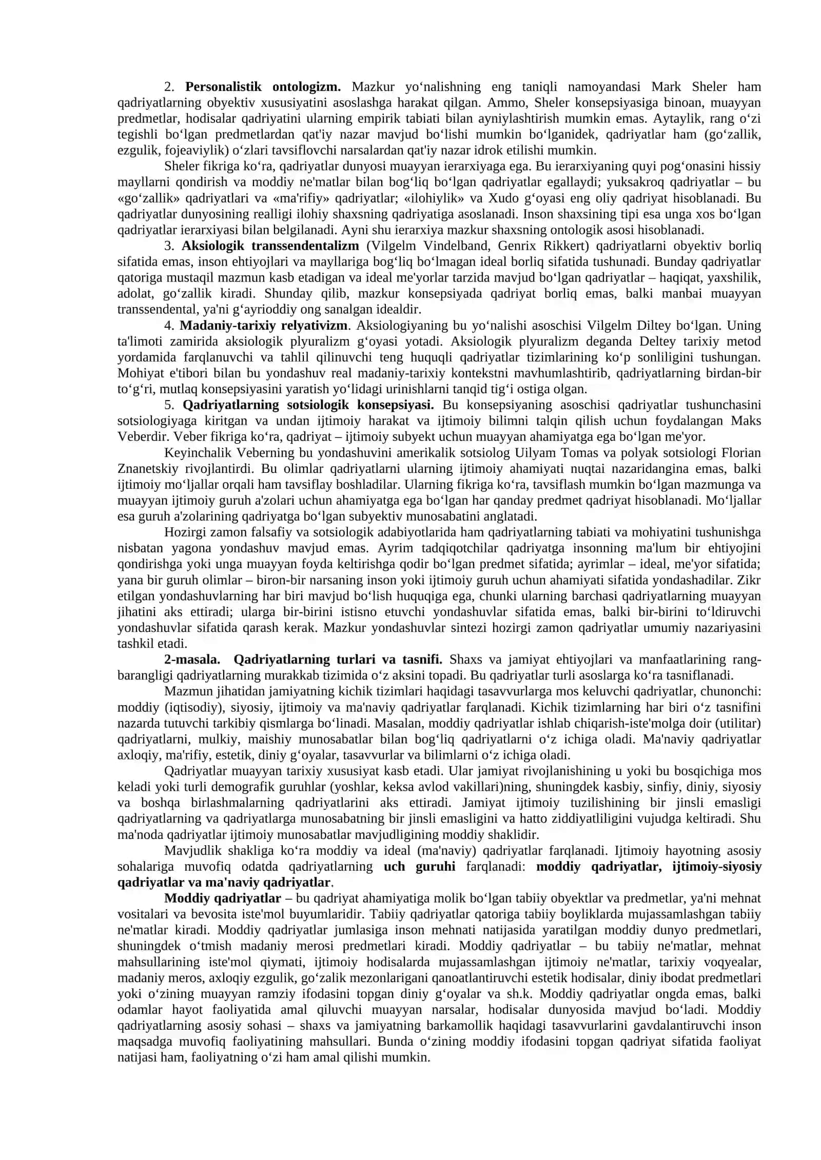 Qadriyatlar falsafasi (aksiologyia) 3
