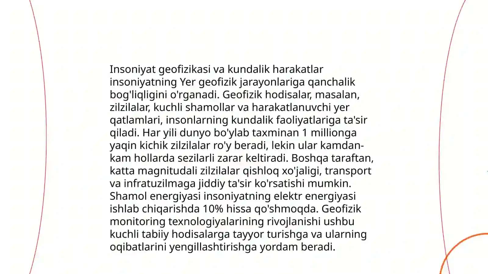 Insoniyat geofizikasi ķundalik harakatlar, mexanik kuch va jismoniy mashqlar va geokimyosi oqsillar, yoğlar, vitaminlar va uglevodlar, suyaklar, mushaklar va tõqimalarning kimyoviy tarkibi haqida 3