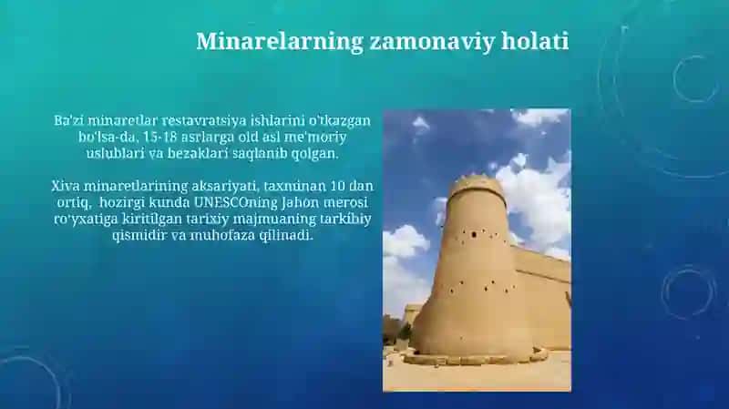 Xiva Minoralar tarixi 3