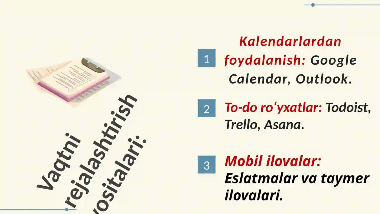 TAYM-MENEJMENT: O‘QISH VA ISHDA VAQTNI SAMARALI BOSHQARISH USULLAR 3