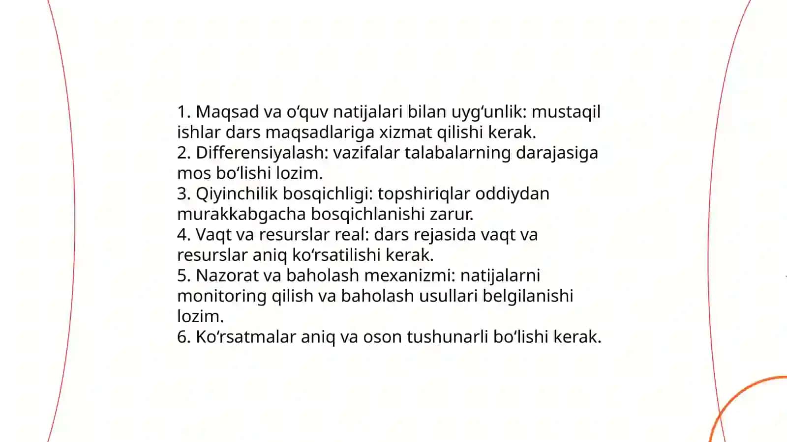 O‘quvchilarning mustaqil ishlarini tashkil etish 3