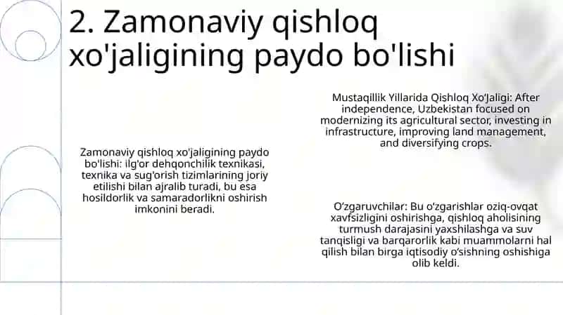 Mustaqillik Yillarida Qishloq Xo‘Jaligi Va Sanoat Sohasidagi O‘Zgarishlar 3