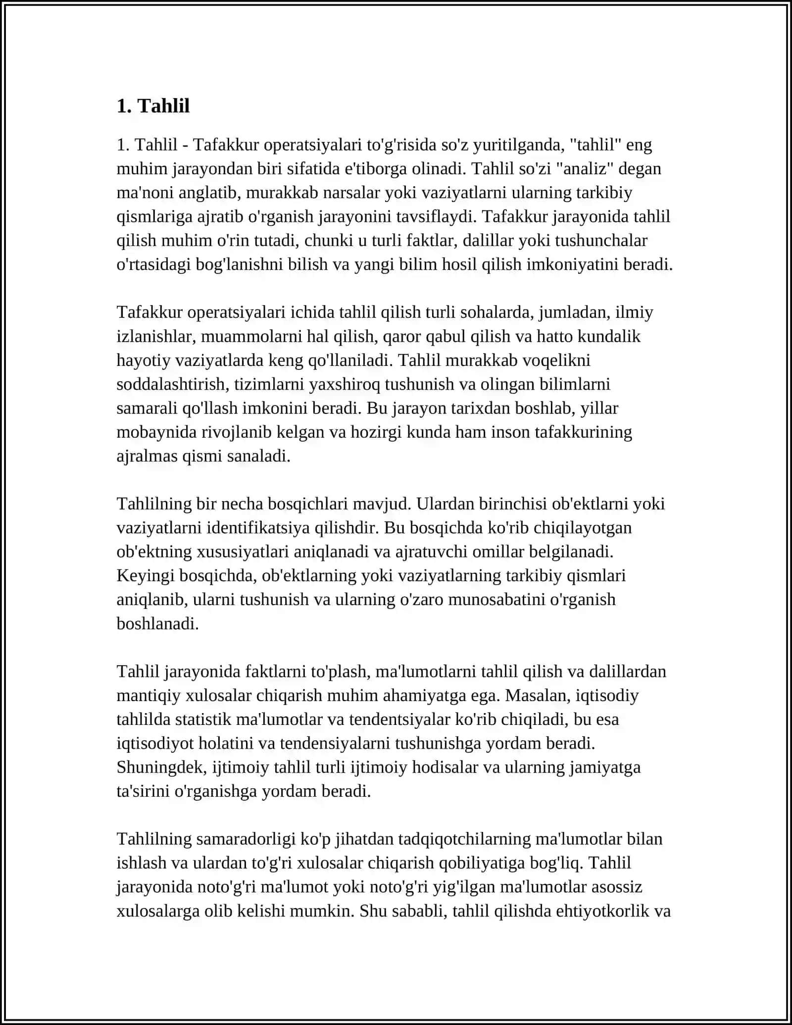 TAFFAKUR OPERATSIYALARI 3