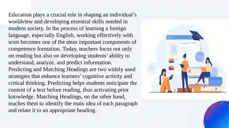 Education. Predicting, Matching Headings 3
