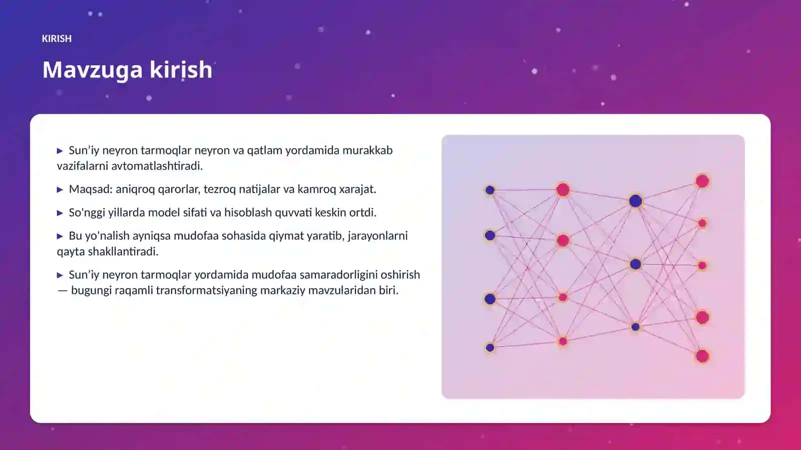 Sunʼiy neyron tarmoqlar yordamida mudofaa samaradorligini oshirish 3