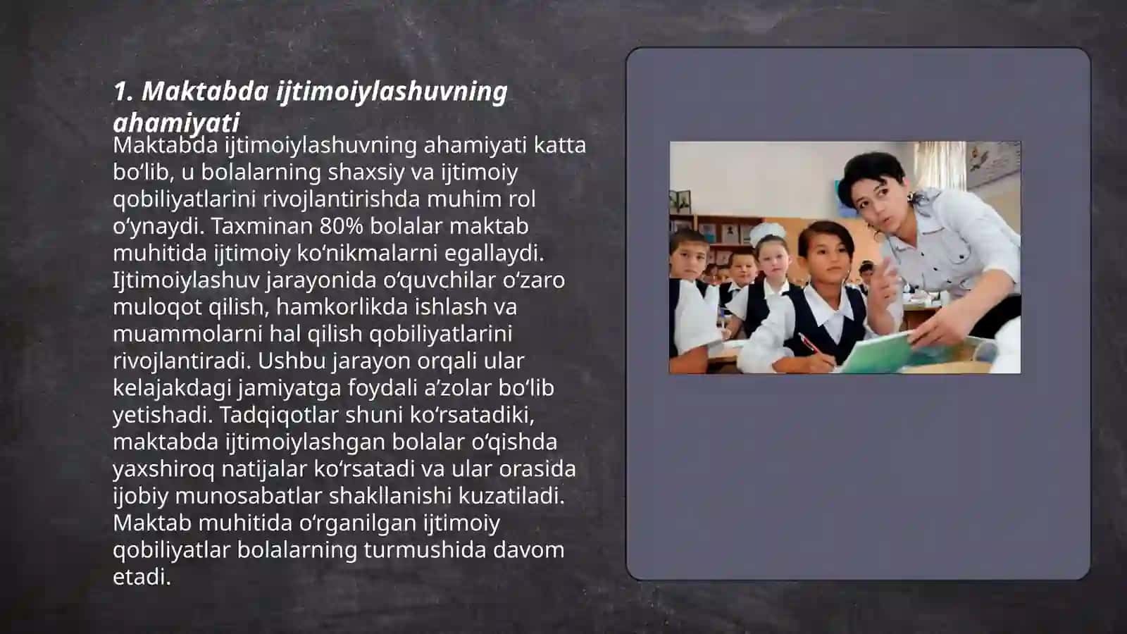 Maktabda ijtimoiylashuv 3