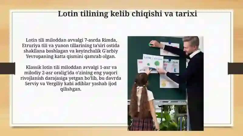 Lotin tili faniga kirish. Fanning maqsad va vazifalari 3