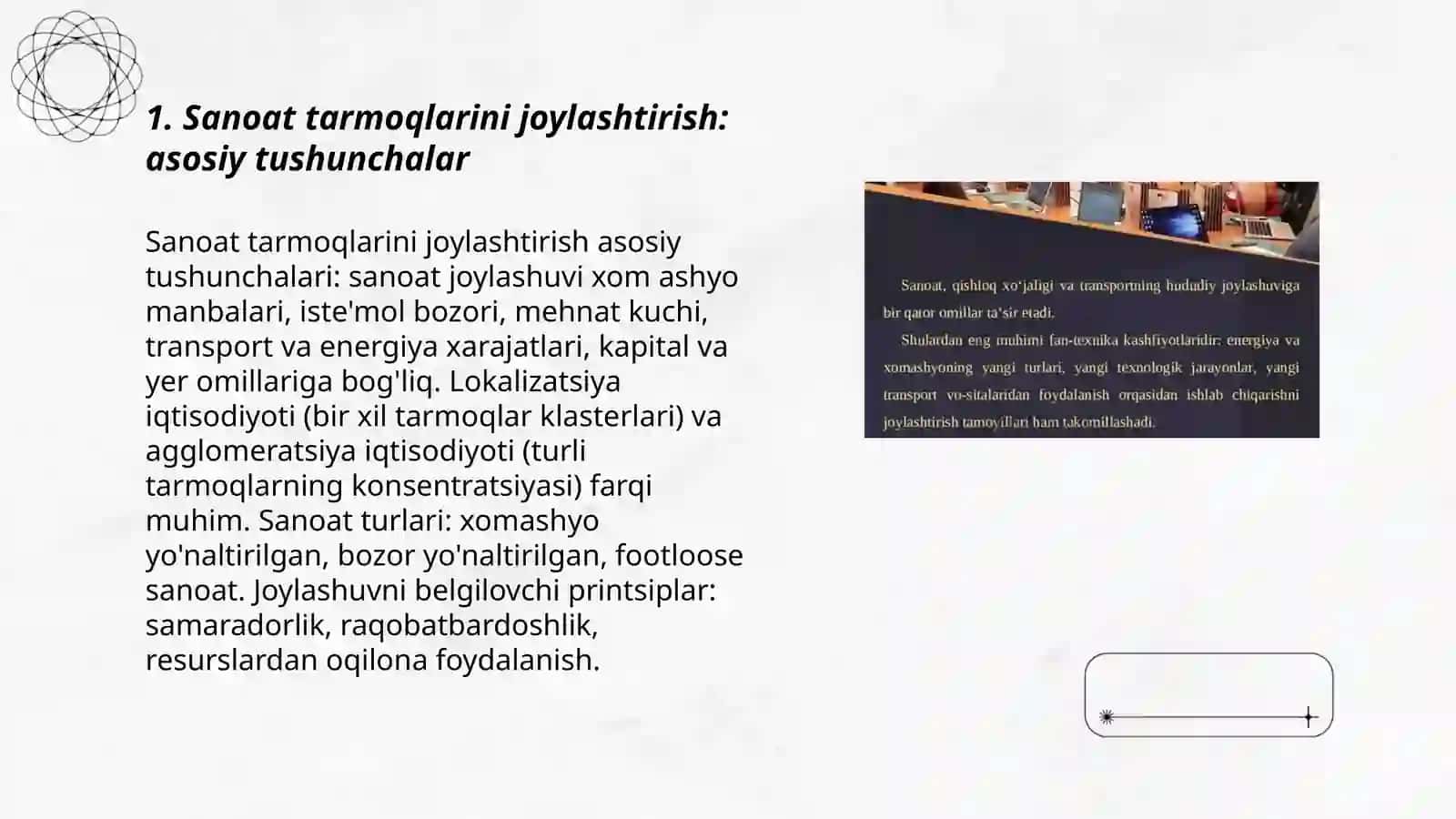 Sanoat tarmoqlarini joylashtirish 3
