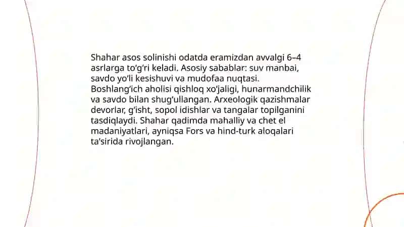 Shaharning asos solinishi va qadimiy davri 3