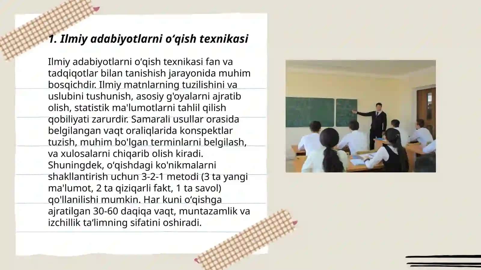 Ilmiy adabiyotlarning oʻqish, konspektlashtirish, havola va iqtiboslarni rasmiylashtirish qoidalari 3