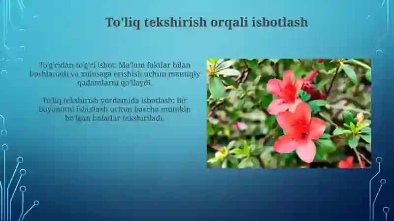 Isbotlar va ta'rifiyatlar 3