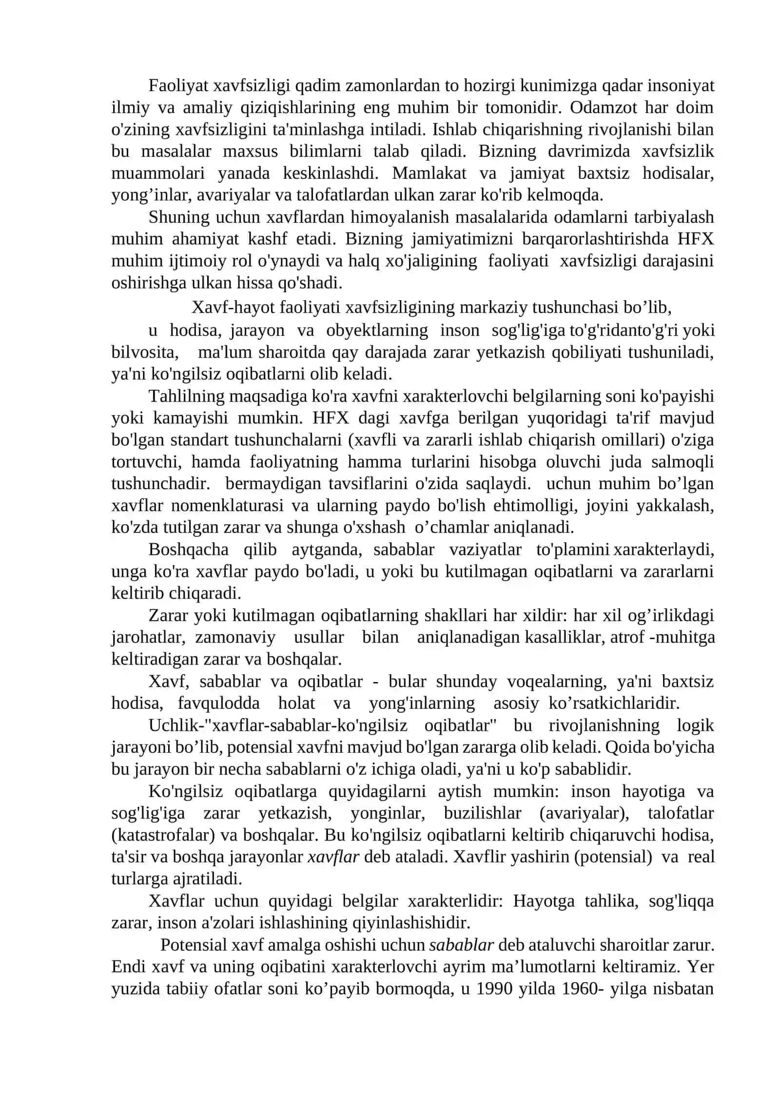 Hayot faoliyati xavfsizligi asoslari 3