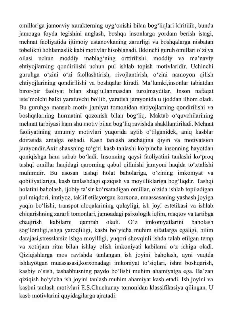 Kasb tanlashda bilim jarayonlarining o'ziga xos jihatlari.  Idrok va xotira 3