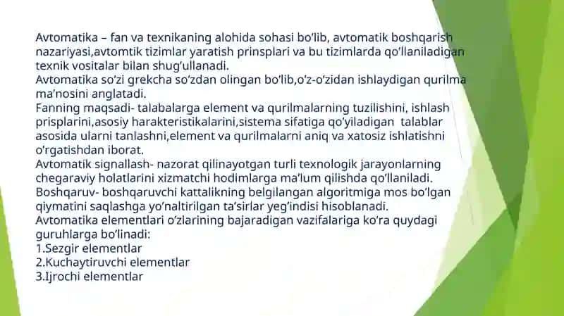 AVTOMATIK BOSHQARISH NAZARIYASI 3