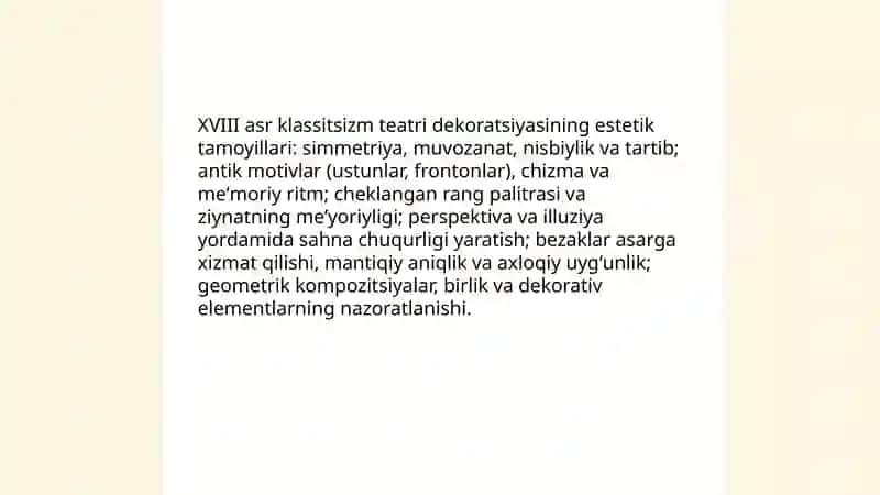 XVIII asr klassitsizm teatri dekoratsiyasi 3