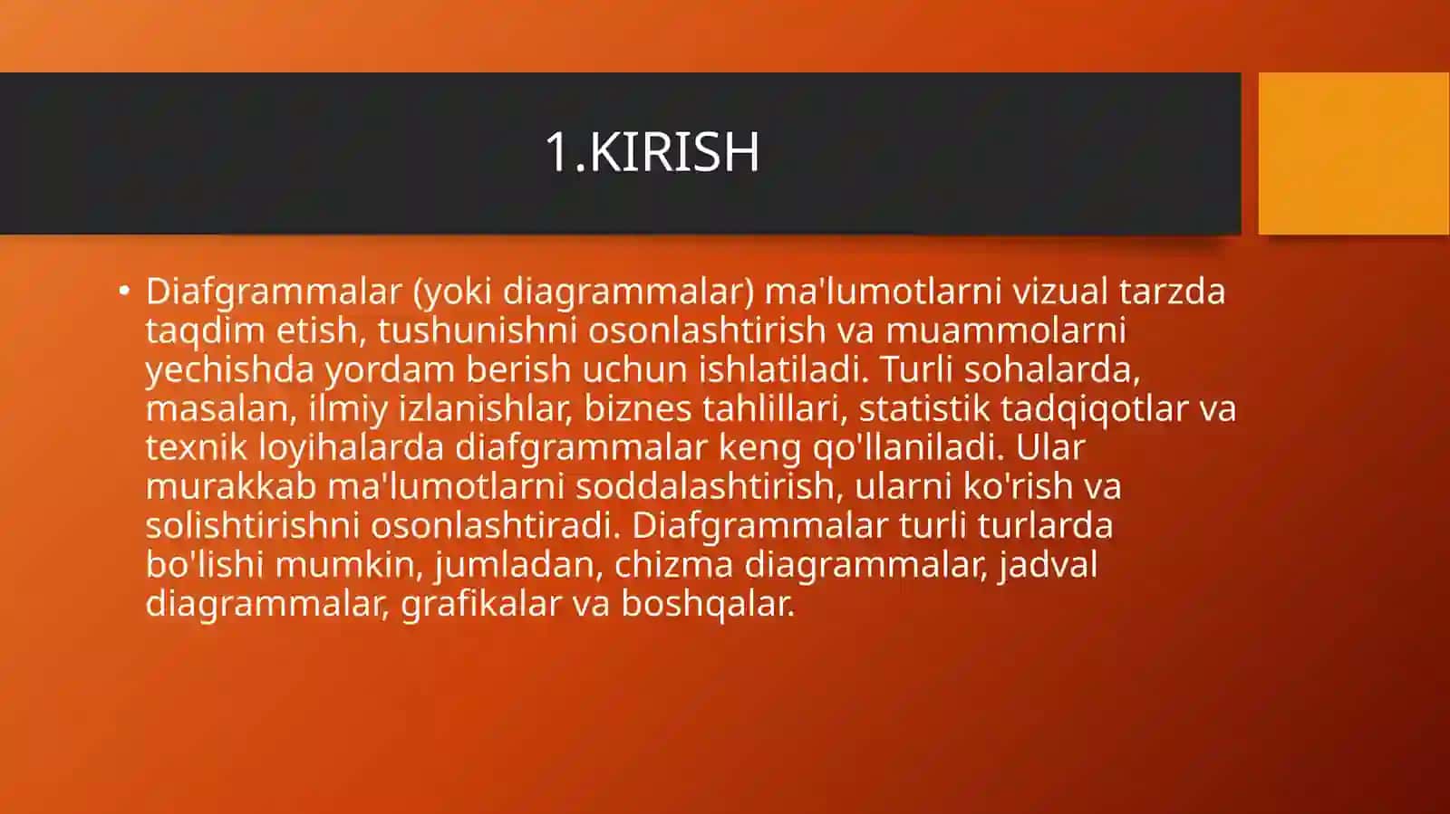 Diafgrammalar ustida ishlash 3