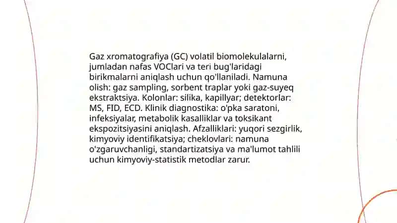 Xromatografiyaning tibbiy izlanishlardagi imkoniyatlari 3