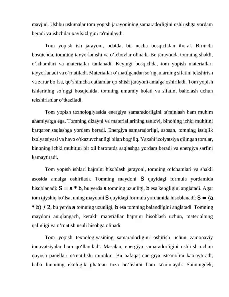 Tom yopish ishlari texnologiyasi 3