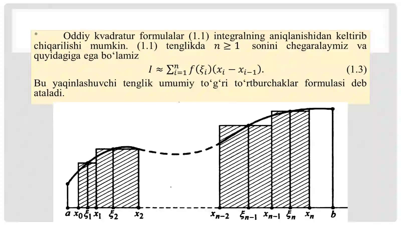 Optimal kvadratur formulalar qurish 3