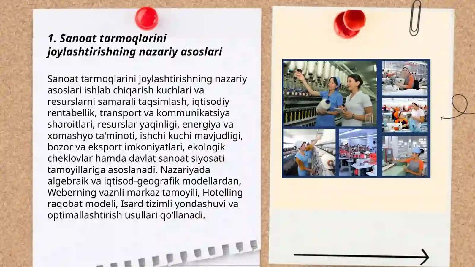 Sanoat tarmoqlarini joylashtirishning nazariy asoslari 3