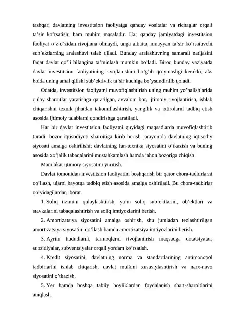 Investitsiya faoliyati tushunchasi 3