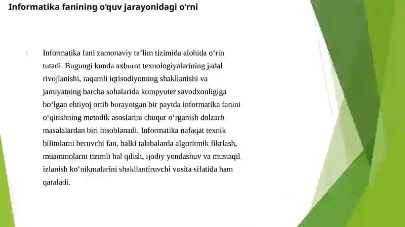 Darsdan tashqari ishlar orqali informatika faniga qiziqishni oshirish 3