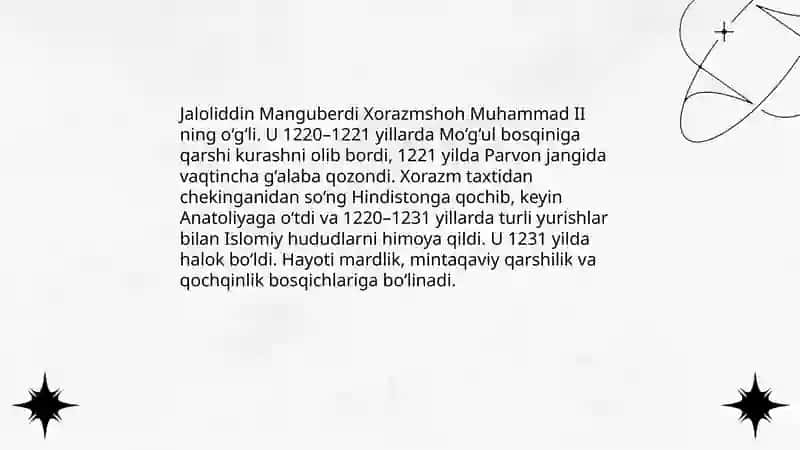 Jaloliddin Manguberdi - Vatan himoyachisi 3