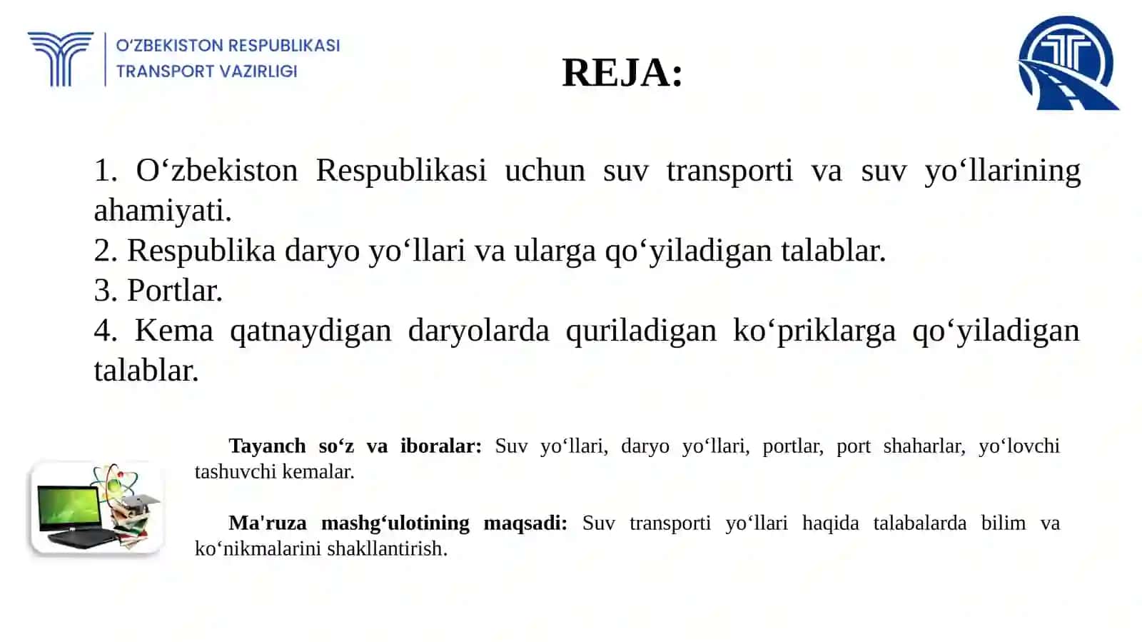 SUV TRANSPORTI VASUVYO‘LLARINING IQTISODIYOT TARMOQLARIDAGI O‘RNI 3