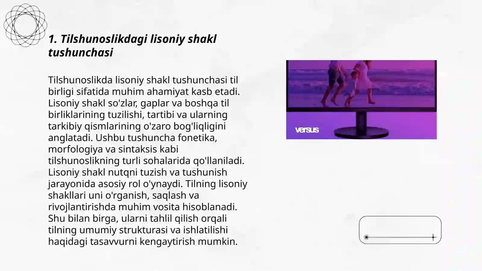 Tilning ikki tomoni:Lisoniy shakl va ma'no 3